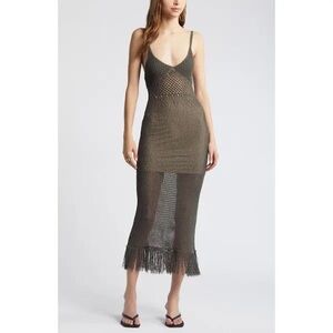 OPEN EDIT 
Open Stitch Sleeveless Maxi Sweater Dress